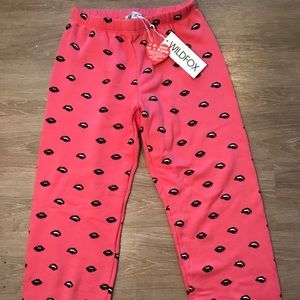 BRAND NEW Wildfox Lip Service Easy Sweats